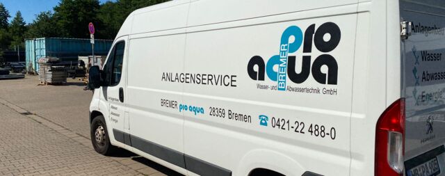 Fahrzeug einen Serviceteams der Bremer pro aqua